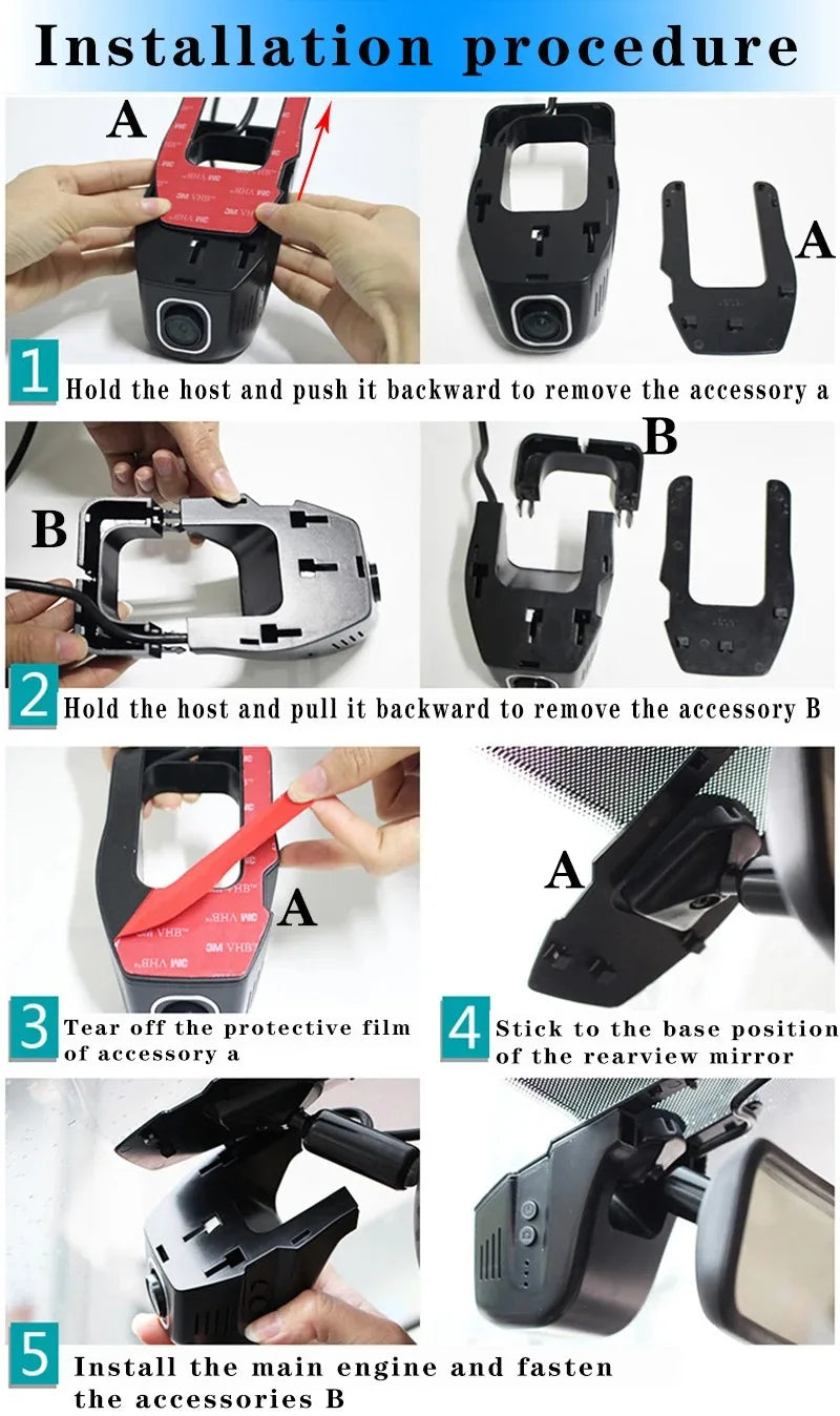 4K 2160P WiFi Car DVR Dash Cam Camera 2K 1600P 1080P 24H Parking Monitor APP Control Car Driving Video Recorder for all cars