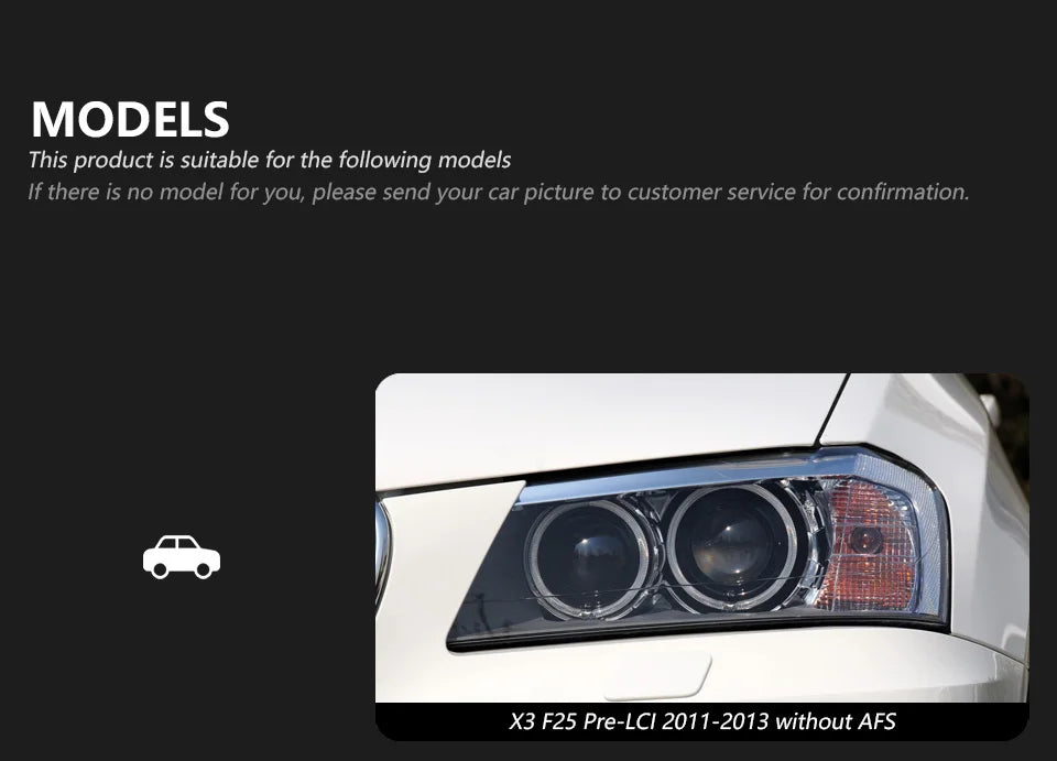 AKD Head Lamp for BMW X3 F25  LED Headlight 2010-2013 Headlights X3 DRL Turn Signal High Beam Angel Eye Projector Lens