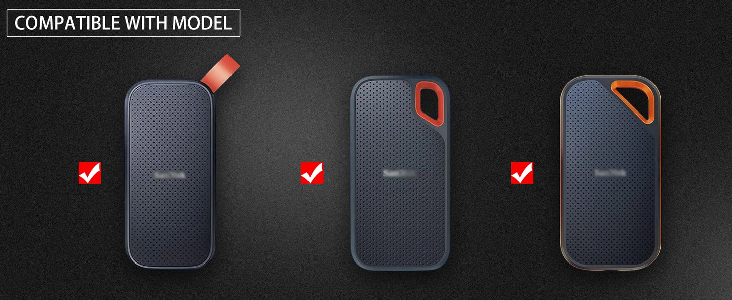 Case Compatible with SanDisk 1TB 2TB 500GB/for SanDisk PRO Extreme Portable SSD, External Solid State Hard Drive Storage Holder