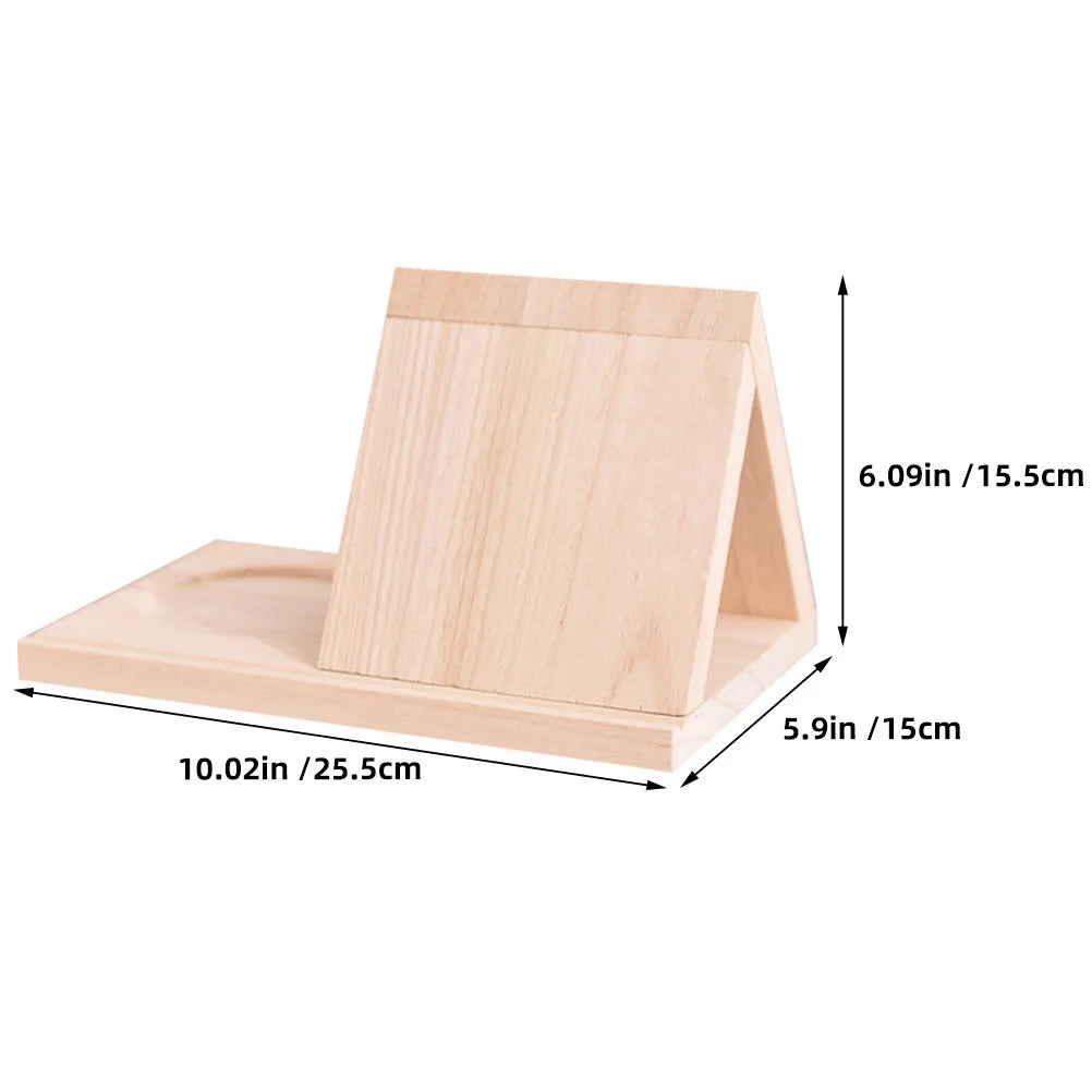 Triangle Wood Book Stand Minimalist Bookshelf Freestanding Book Holder Storage Organizer for Books Home Shelf for Books
