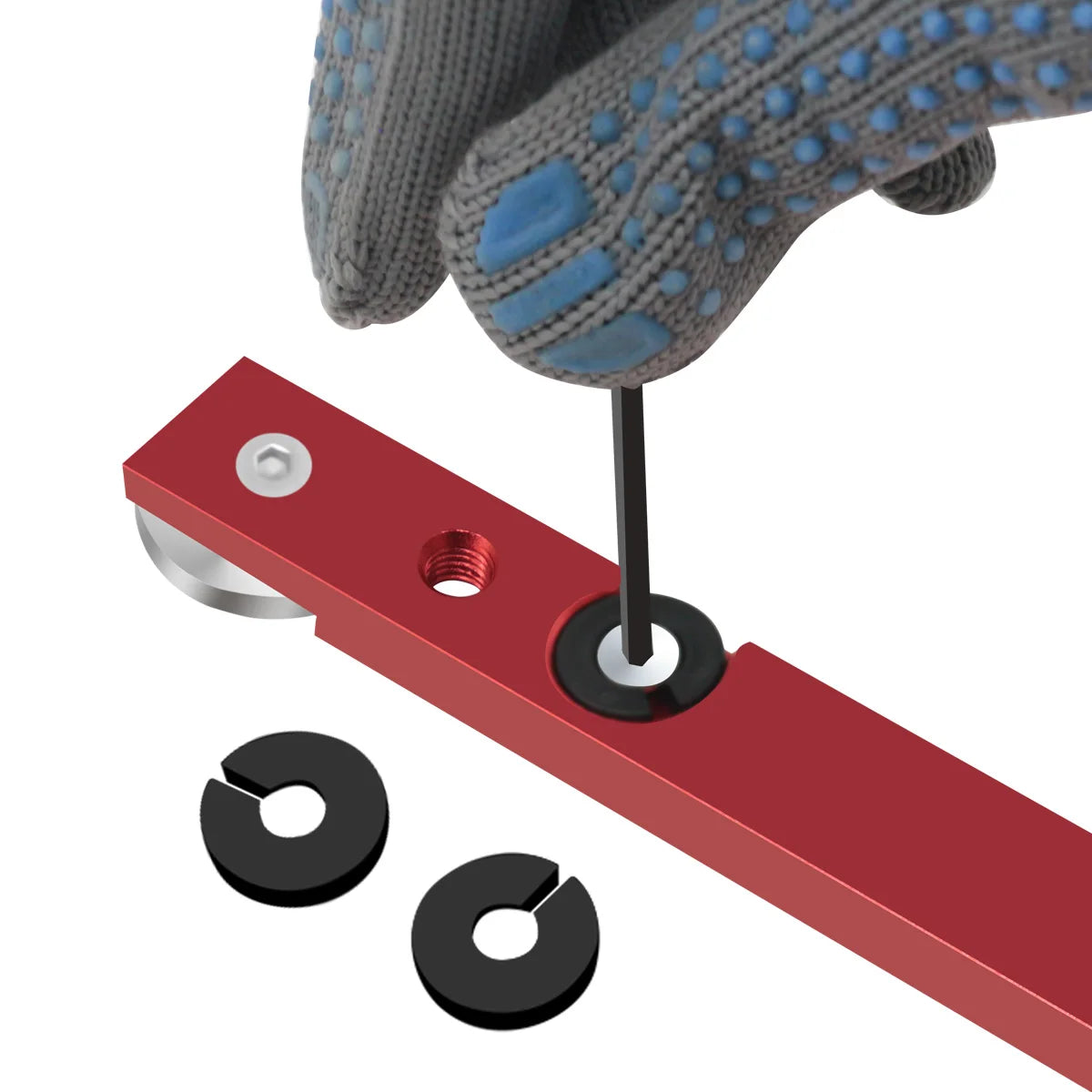 T Tracks Hardware Red Woodworking T Slot Slider Practical Pusher Modification Metal Miter Tool Bar Limit