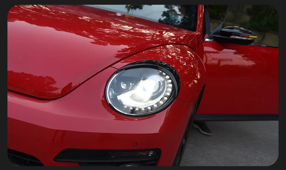 AKD Head Lamp for VW Beetle LED Headlight 1998-2021 Headlights Beetle DRL Turn Signal High Beam Angel Eye Projector Lens
