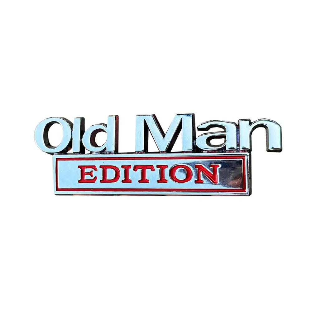 fashion Car Metal Logo 3D old man Edition Emblem Sticker Car Trunk Door Styling Decals Stickers Auto Decoration Accessories