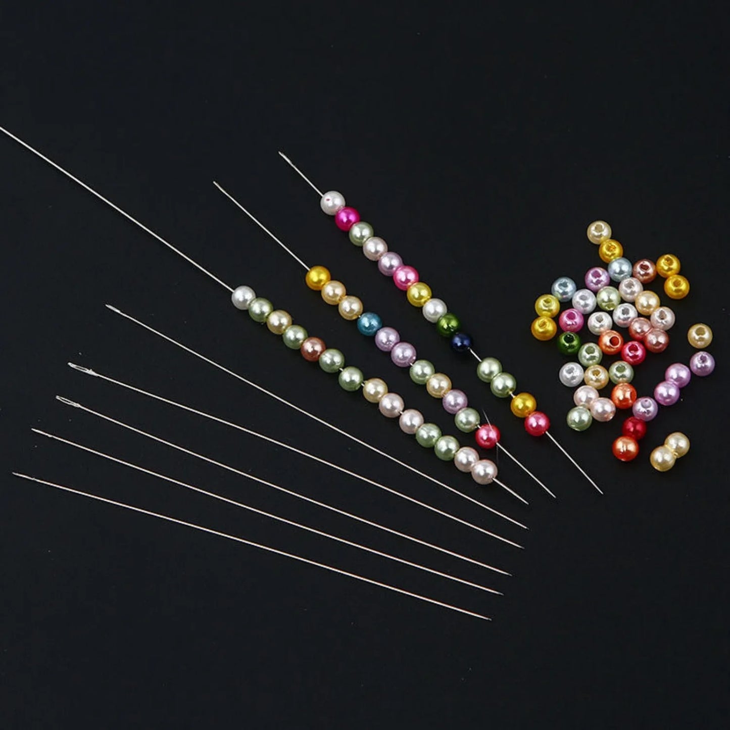 30pcs Metal Beading Needles for Beads Threading String Tambour/Jewelry Bracelet Necklace Making Pins Cord Tools Pins DIY