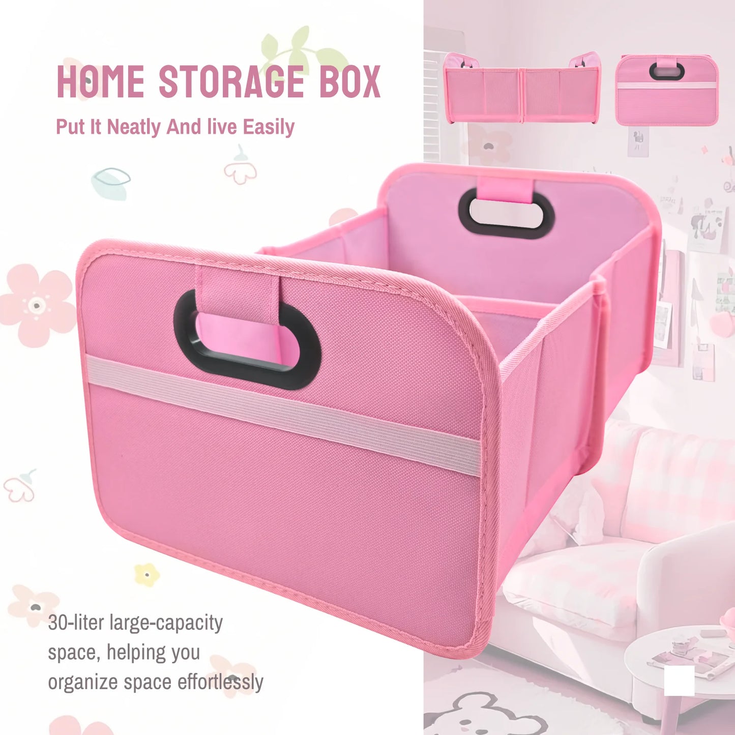 Trunk Organizer for suv, Foldable portable car storage box for camping outdoor storeroom,space saving multi functional