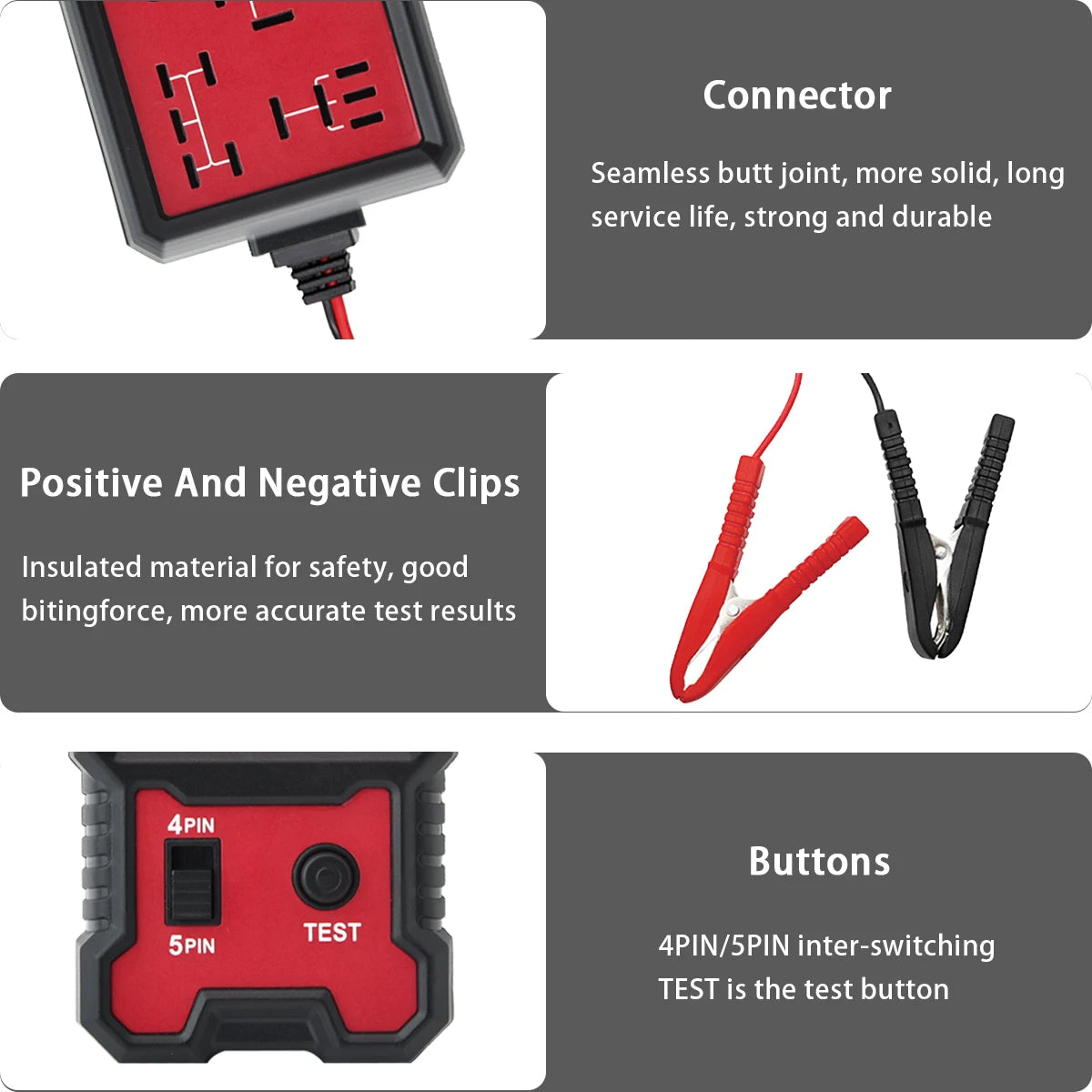 Universal 12V Led Light Indicator Car Battery Detector |   Automotive Electronic Relay Tester, Automotive Relay Tester, Battery Not Included