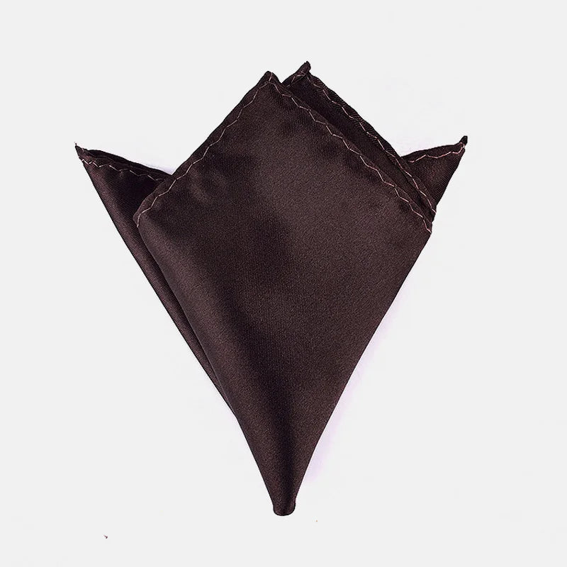 Luxury Men's Handkerchief Solid Color White Black Red Hankies Polyester Hanky Business Pocket Square Chest Towel 22*22CM