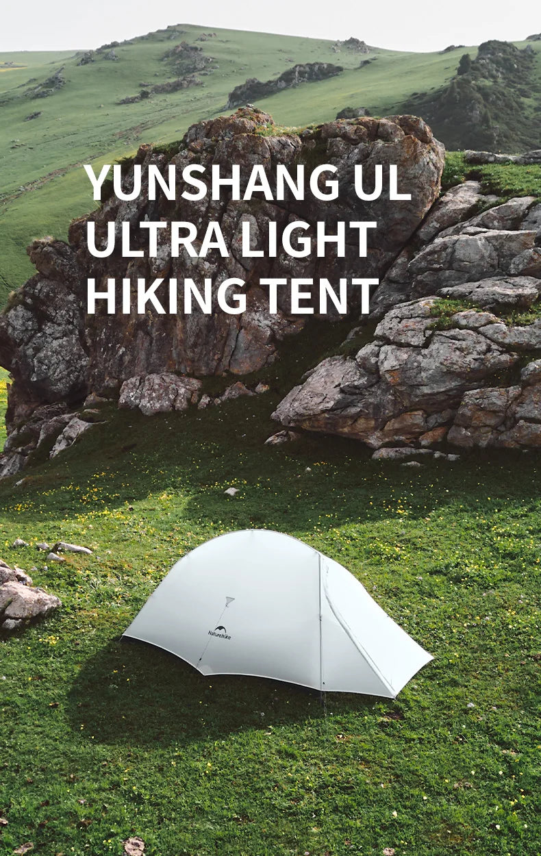 Naturehike Cloud Up UL Camping Tent Ultralight 15D Quick Bulid Beach Tents Outdoor Waterproof Two Person Large Hiking Tent