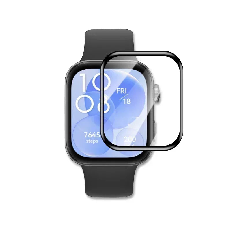 Screen Protector for Huawei Watch Fit 3 3D Curved Screen Protector for Huawei Watch Fit3 Ultra-HD Full Coverage Protective Film