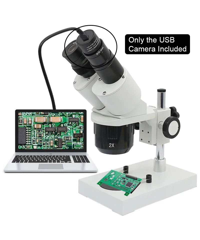 2MP/5MP CMOS USB Camera Microscope HD Electronic Eyepiece 23.2mm Mounting with 30mm 30.5mm Ring Adapter Digital Camera Photograp