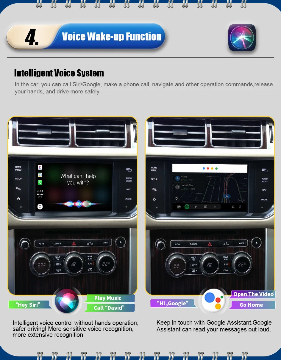 Android Auto Wireless Carplay For Land Rover/Jaguar/Range Rover/Evoque/Discovery 2012-2016 Carplay Multimedia USB Navigation DSP