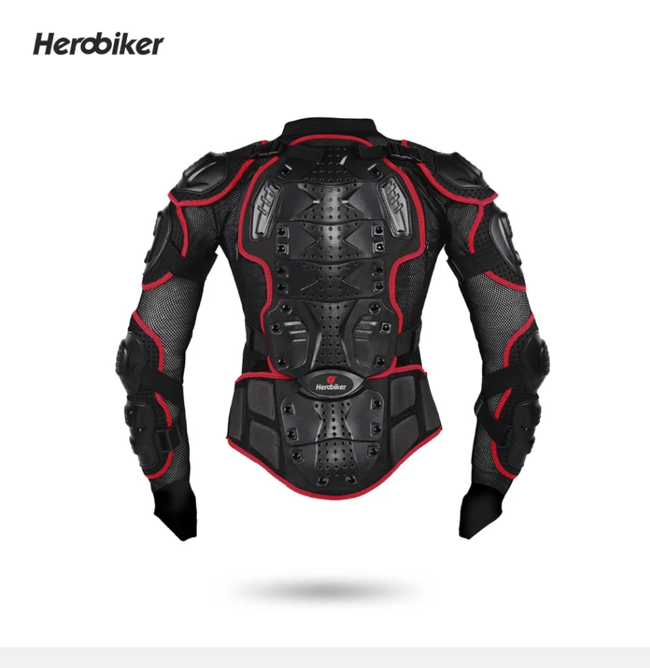 HEROBIKER Motocross Jacket Men Body Armor Motorcycle Armor Bicycle Racing Jacket Riding Motorbike Moto Protection S-5XL