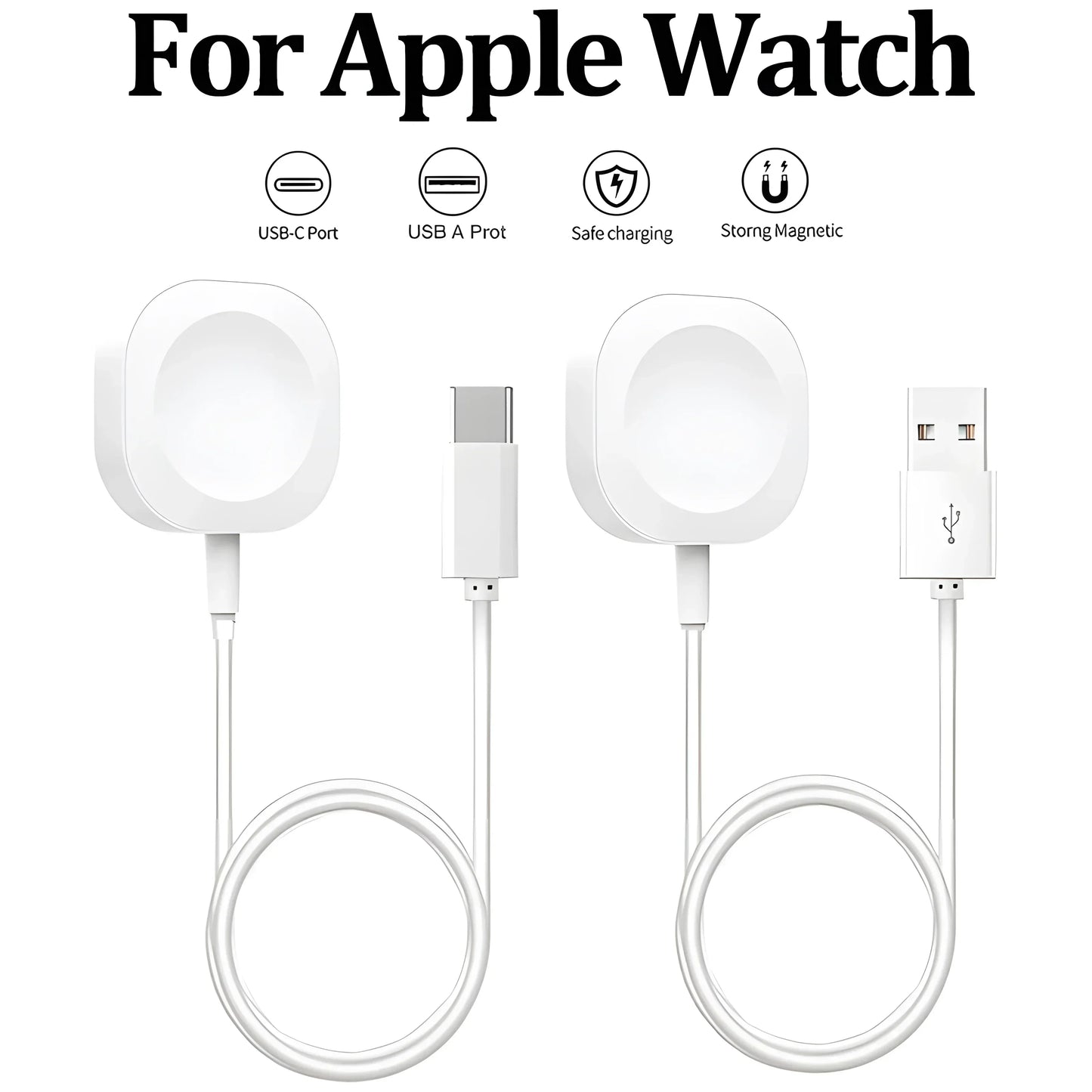 For Apple iWatch Series 9 8 7 SE 6 5 Portable Magnetic Wireless Charger USB C For Apple Watch 9 Fast Charging Cable Accessories