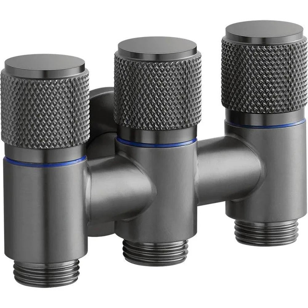 Universal 1/2 Thread One Into Three Out Faucet Kitchen Stainless Steel Inlet Valve Fitting Valve Toilet Bathroom Fittings