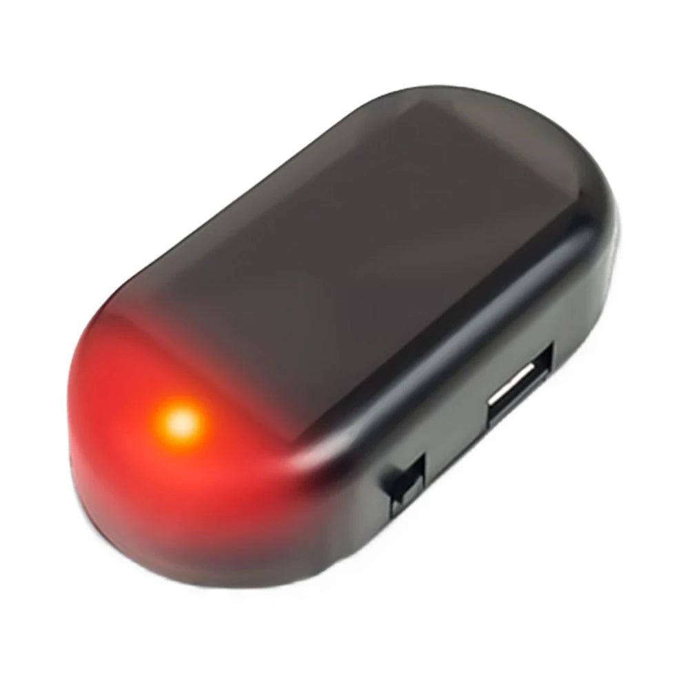 Solar Powered Car Fake Security Light Super Bright Flashing Imitation Lamp Wireless Strobe Signal Alarm Anti-Theft Caution Lamp
