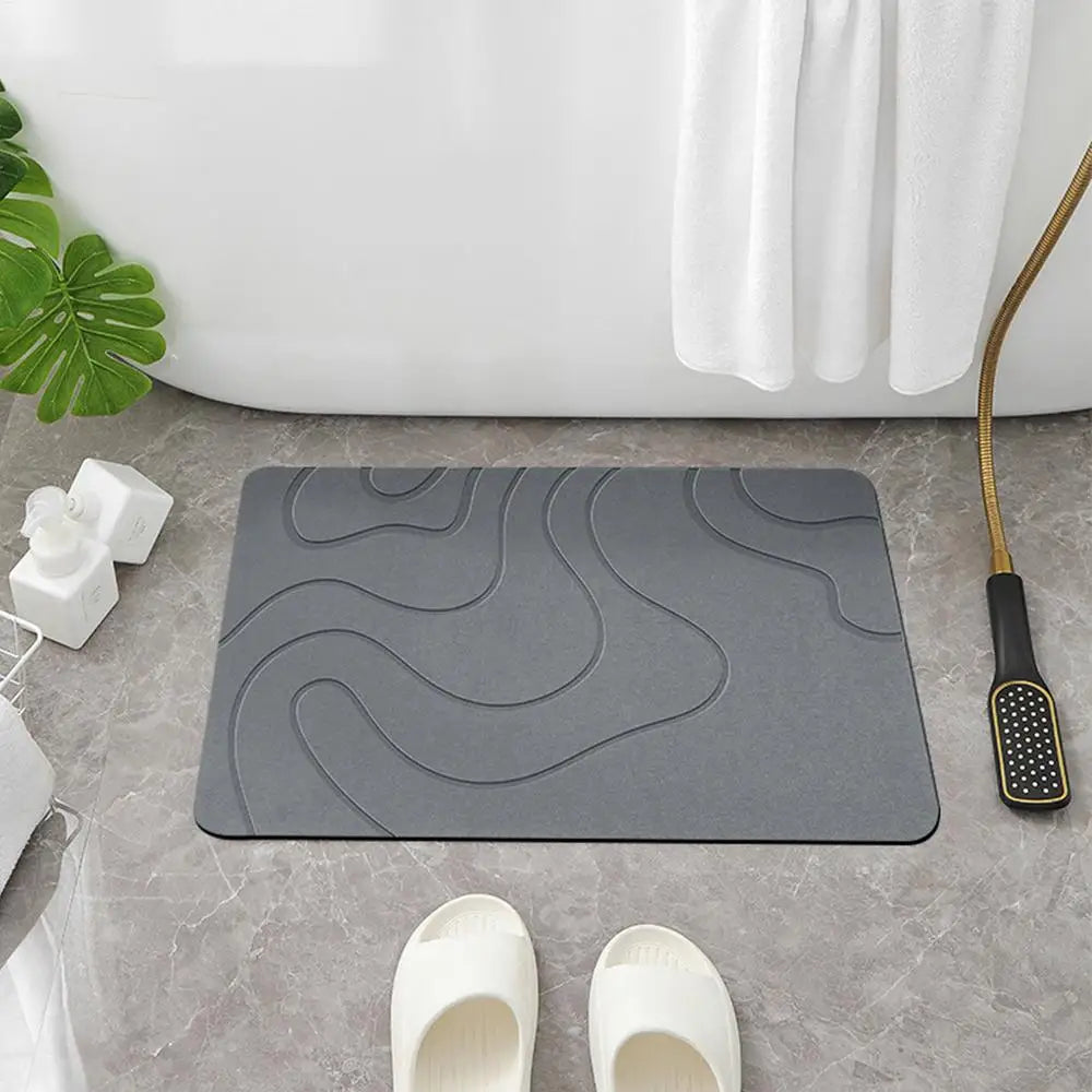 Indoor Diatomite Stone Bath Mat Diatom Mud Soft Mat Water Absorption Quick Drying Diatomite Stone Shower Mat Entryway Rugs