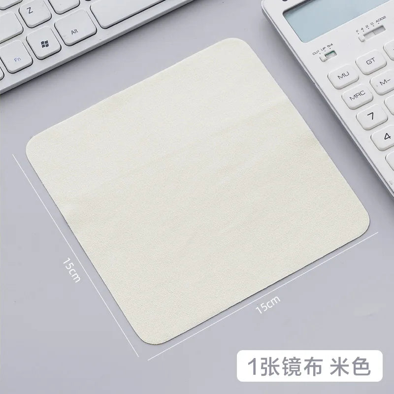 Microfiber suede material for eyeglass cloth.