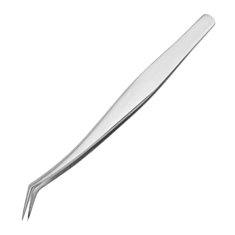 Lash Tweezers for Eyelash Extensions High Precision Stainless Steel Straight Tip Tweezers Curved Tip Tweezers