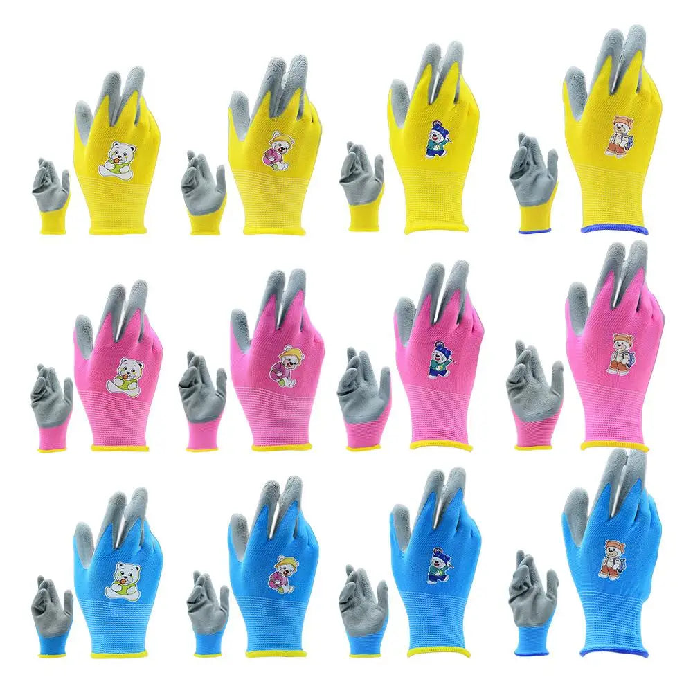 Gardening Gloves Kids Durable Waterproof Garden Work Gloves Non-Slip Children Safety Yard Work Gloves Portable Garden Supplies