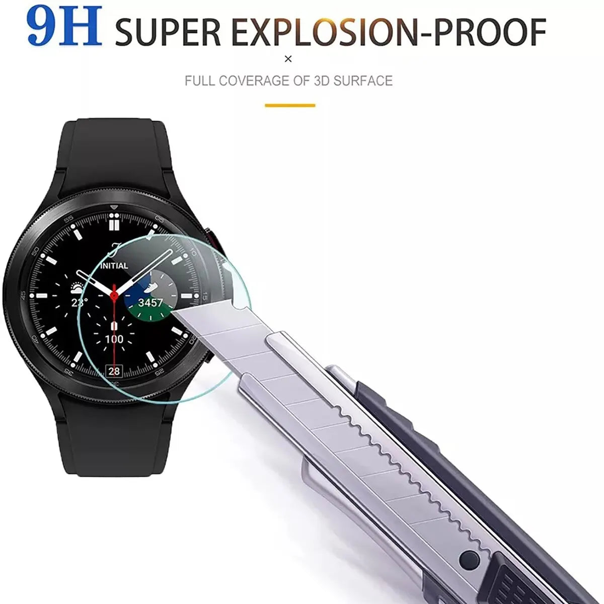 9H Tempered Glass for Samsung Galaxy Watch 4 40mm Classic Watch 3 Anti Scrach Film HD Screen Protectors