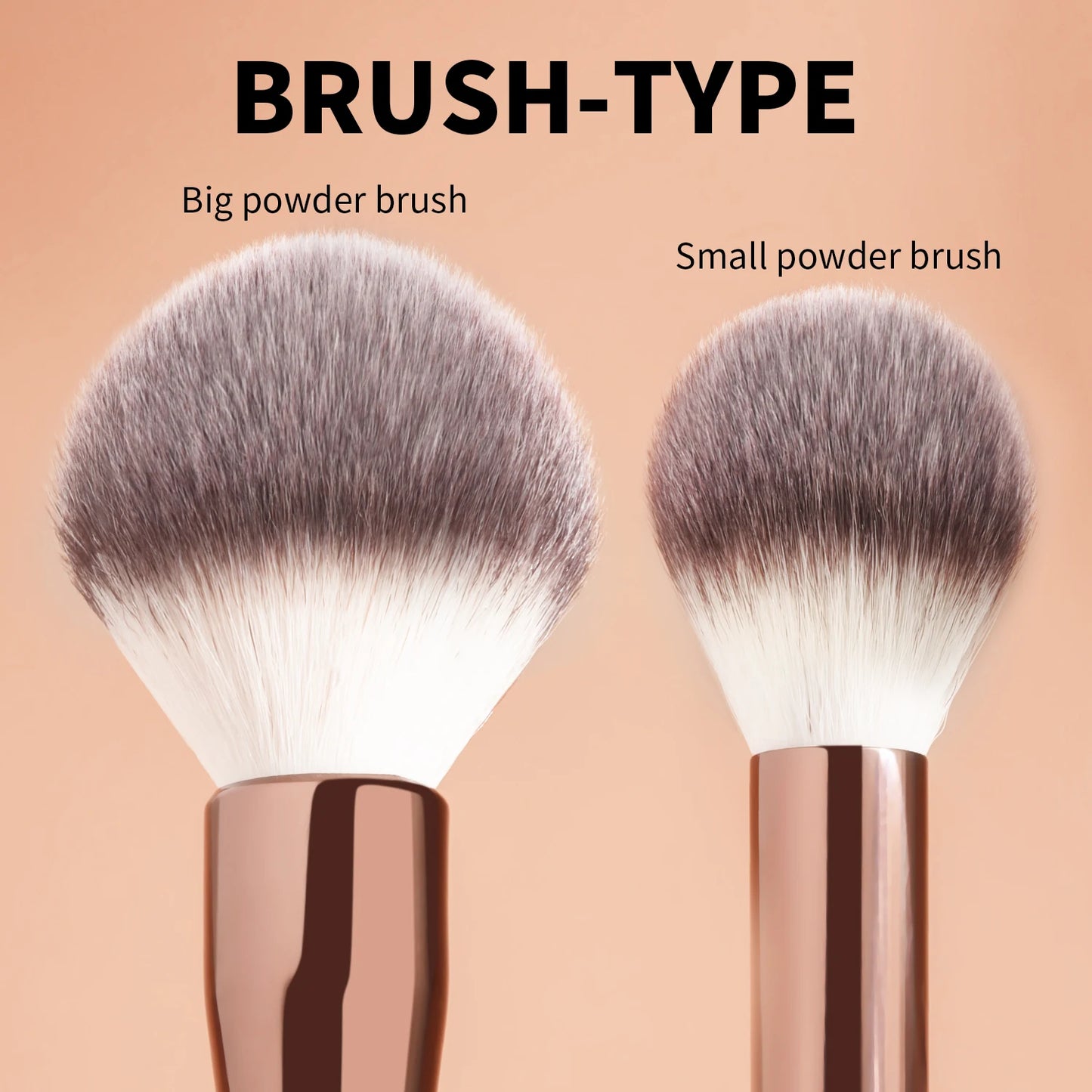 Makeup Brush Veil Powder Brush Soft Fiber Hair Double Head Powder Fashion Design Single Face professional Brush