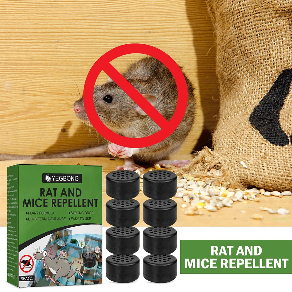 8Pcs Mice Repellent Deterrent Anti-Mouse Ball Rat Repellent Non-toxic Safe Peppermint Oil for Outdoor Indoor Pest Insect Control
