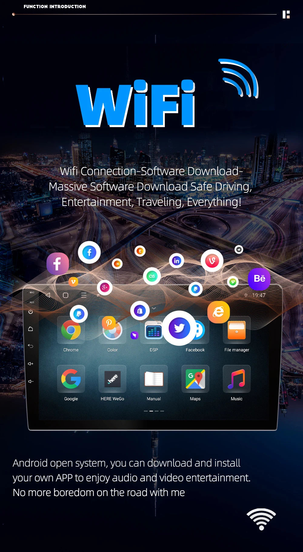 9/10 inch 2ID Universal Car Radio CarPlay Android 12 Auto radio  WIFI GPS Bluetooth Audio Multimedia Video Player For HYUNDA KIA