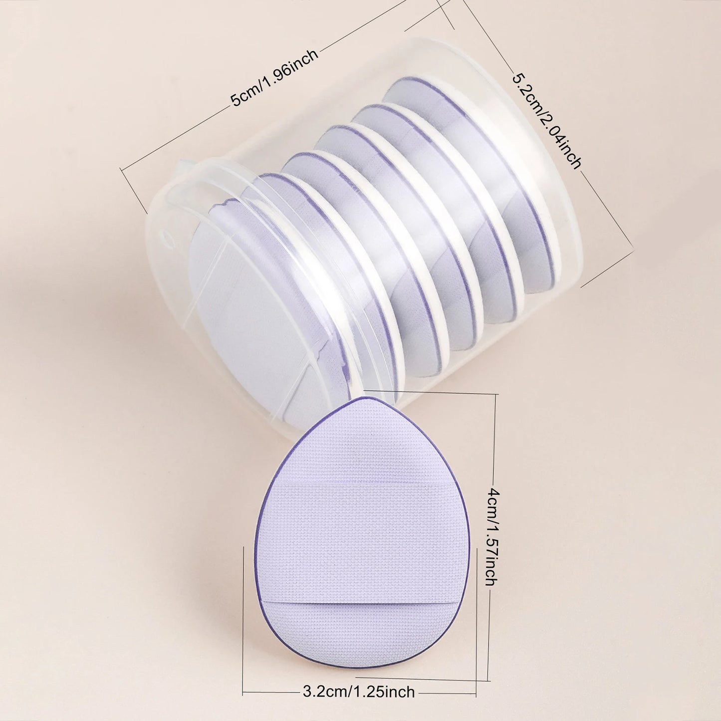 Finger powder puff, 6pcs/box small thumb cushioned slippers powder puff mini concealer makeup tool