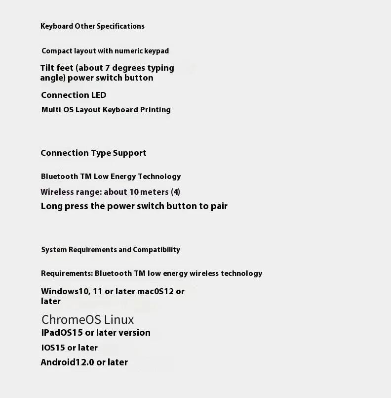 Logitech K251 Bluetooth Keyboard 99 Keys with Stand Holder, Wireless for Mac, IPhone, Android, Tablet, PC - 2025 New Release