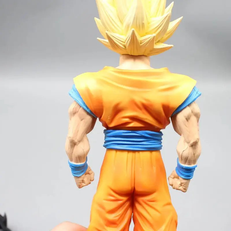 30cm Dragon Ball Z Figures Son Goku Anime Figure 2 Heads Kakarotto Super Saiyan Goku Pvc Statue Model Doll Collection Toys Gifts