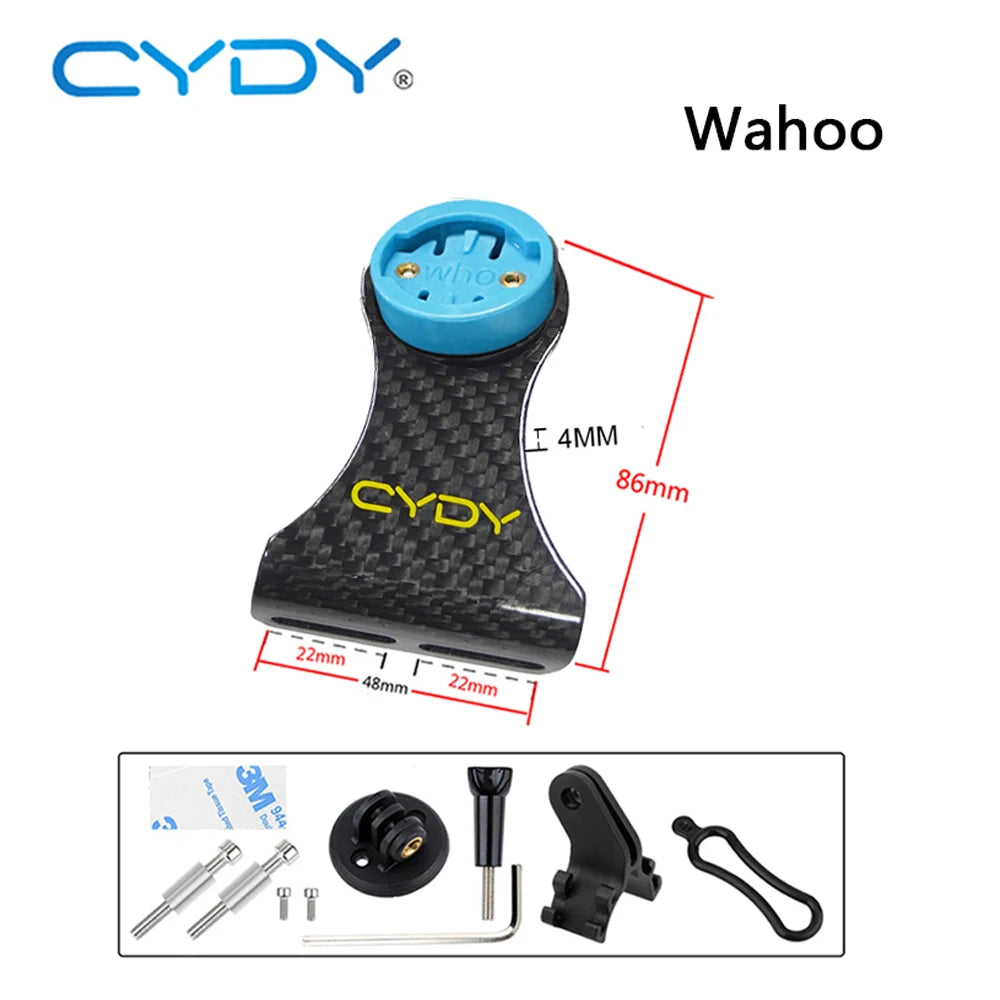 CYDY Carbon 3K Garmin Support For Bicycles Bryton Rider Whaoo Catey XOSS IGPSPORT MAGENE light holder MTB GPS Bike GOPRO Mount