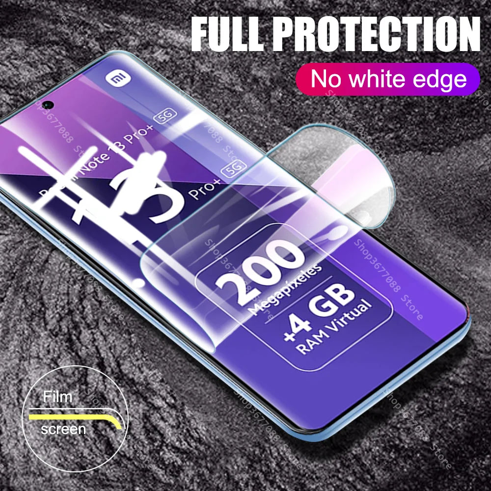 6in1 Curved Soft Hydrogel Film For Xiaomi Redmi Note 13 14 Pro+ 5G Screen Protector Note13 Pro Plus 13Pro 14Pro 4G HD Lens Glass