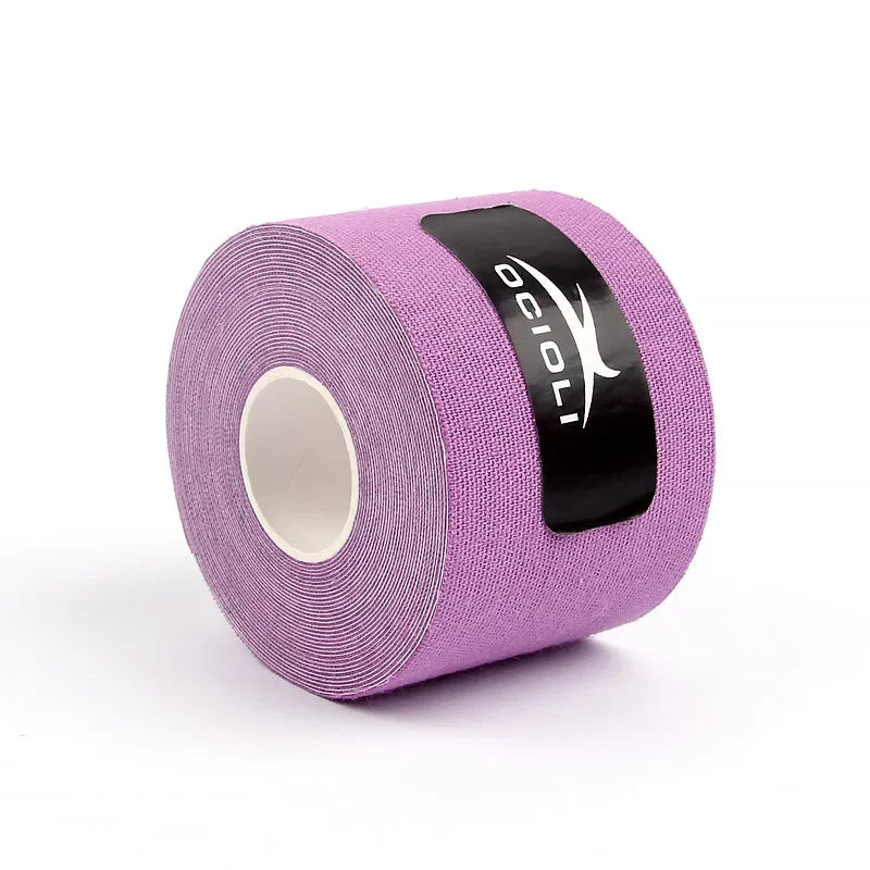 5 Pieces 5mx5cm Kinesiology Tape Sports Safety Tape Bandage Strain Injury Support Waterproof Elastic Physio Kinesiotape Patch