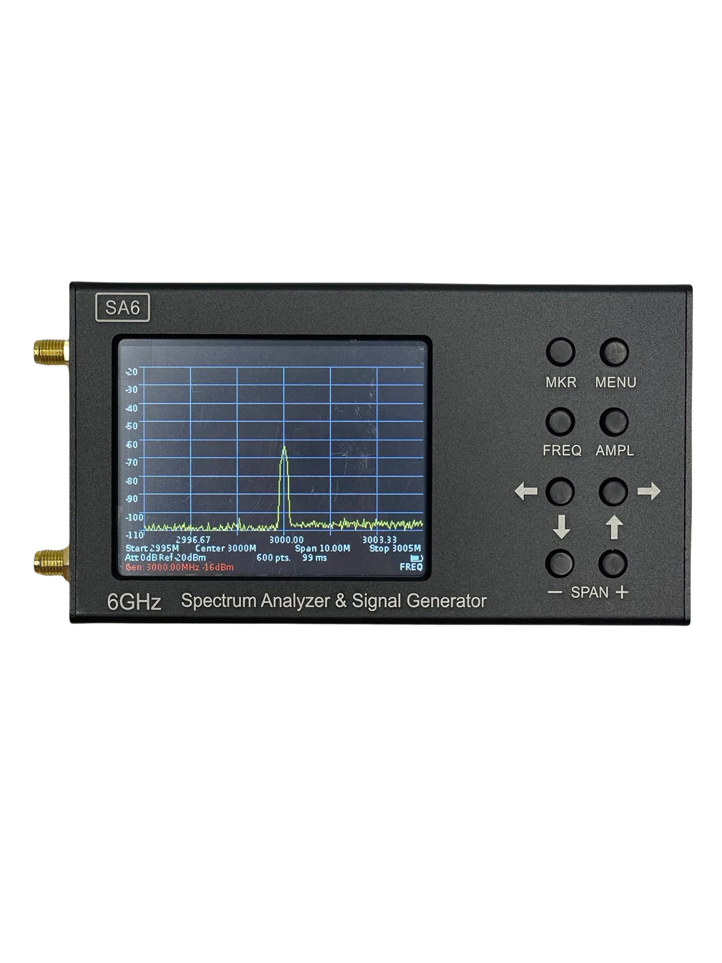 SA6 High-performance, portable spectrum analyzer and signal source for field testing and wireless device debugging
