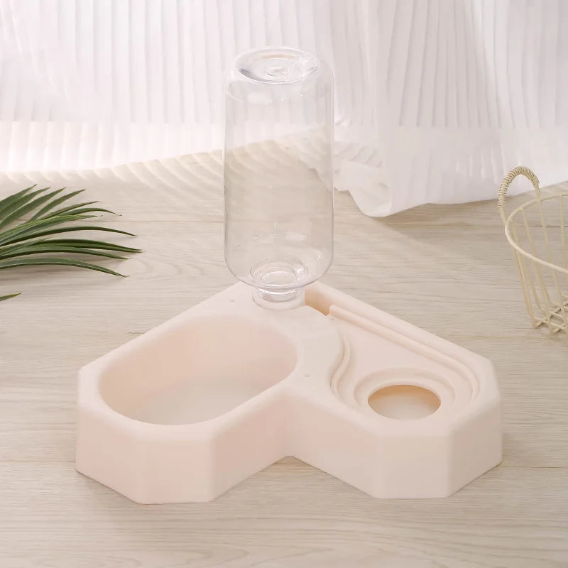 Automatic Drinking Love Pet Bowl Moisture-proof Cat Bowl Dog Basin Dual-use Multi-functional Drinking And Feeding