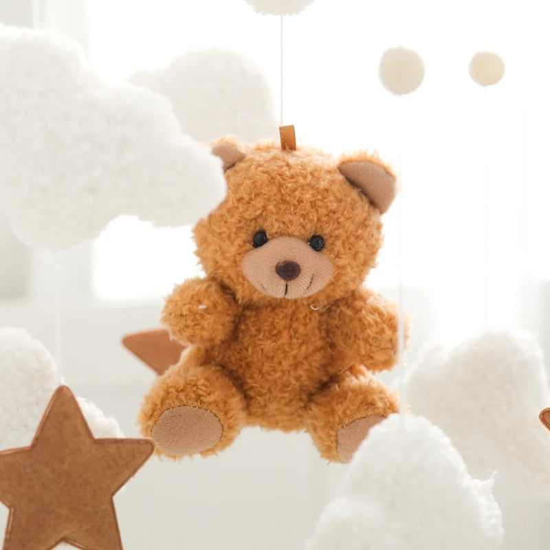 Baby Crib Mobile Bed Bell Toys Musical Rattle Educational Toys Bed Bell Newborn Mobile Bed Bell Bracket Baby Hanging Toys Holder