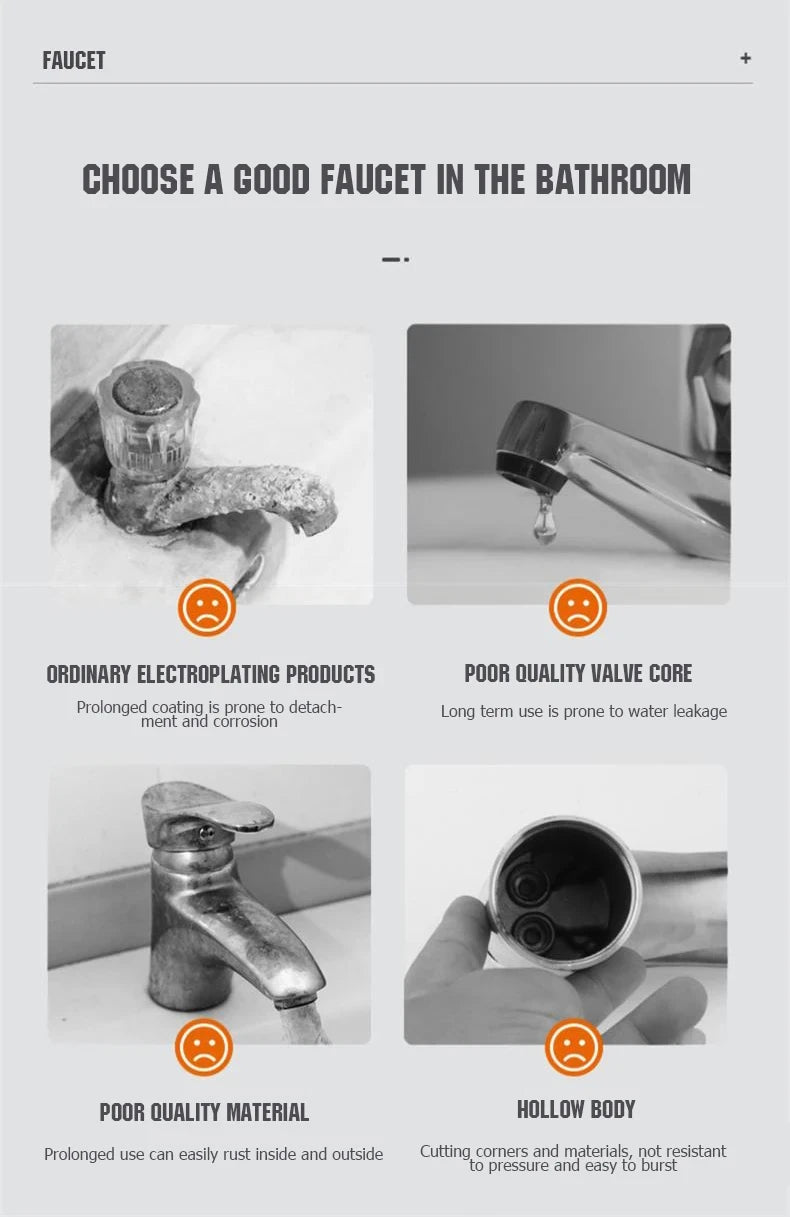 Brass Core Modern Bathroom Sink Faucet Single Handle Deck Mounted Wash Basin Water Tap Hot And Cold Mixer