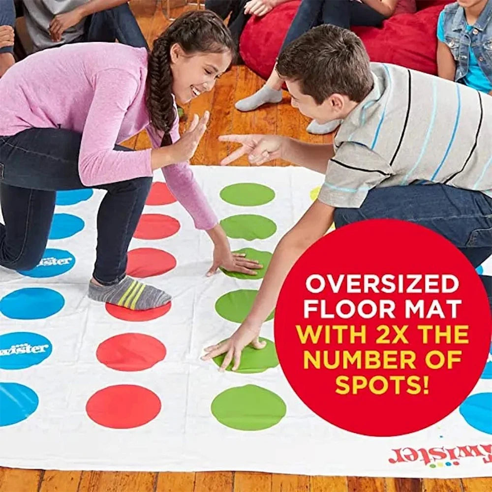 Twister Ultimate Bigger Mat More Colored Spots Family Kids Party Game Parent-child Game Board Game Body Twist Multiplayer Party