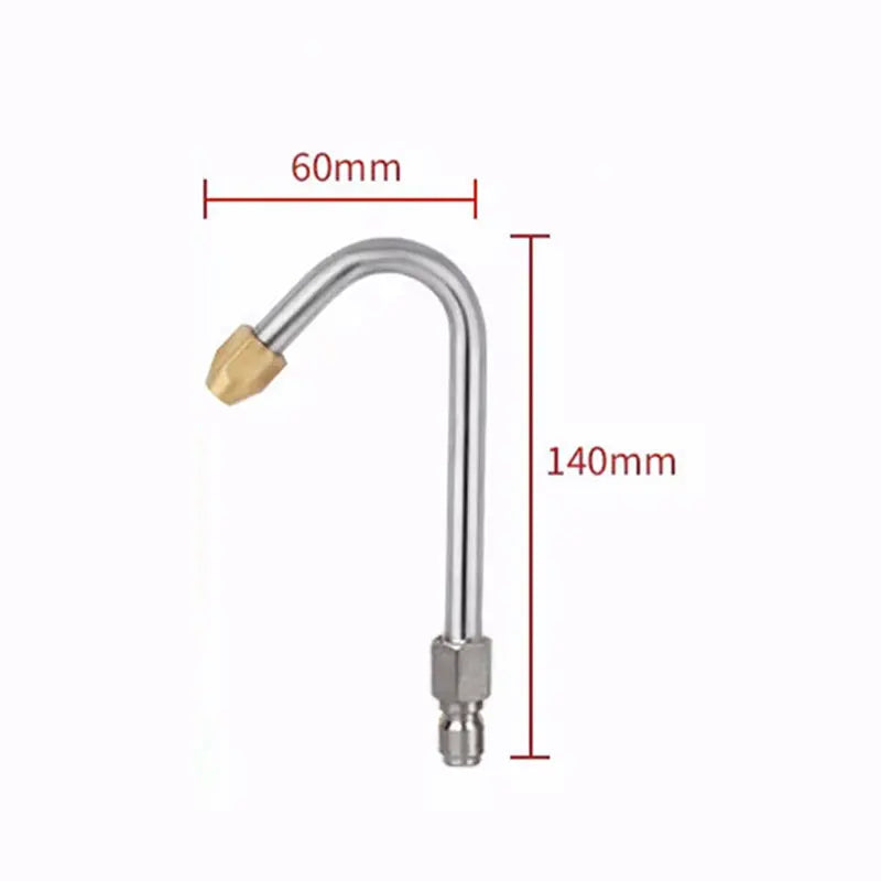 25°/90°/U High Pressure Washer Extension Wand With 1/4 Quick Connector Lance Spear With CurvedHead Rod Cleaning Tool for car