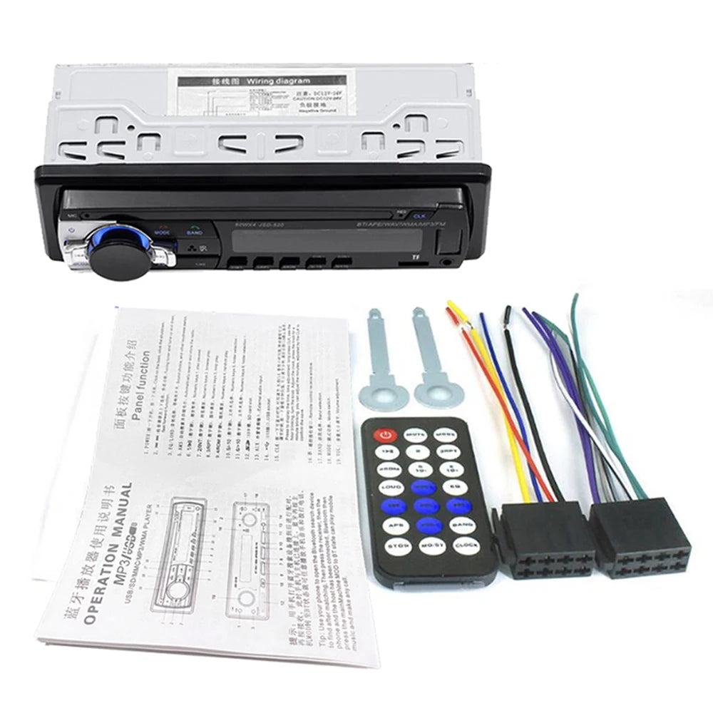 (Factory Direct Sales) Car Mp3 Player Stereo 60W*4 12v/24v Car Truck Usb/Tf/Fm/Aux Bluetooth Audio Radio