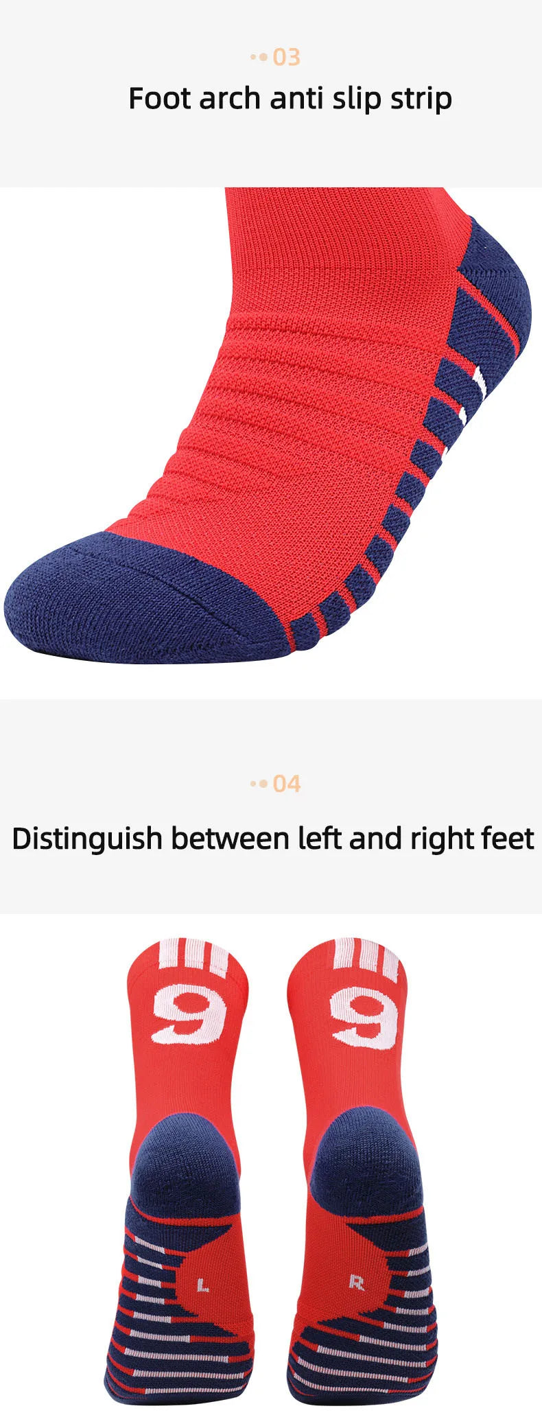 High Qality Number 30 7 Football Socks Adult Men Non-Slip Soccer Sports Outdoor Jog Running Cycling Fast-drying Breathable Sock