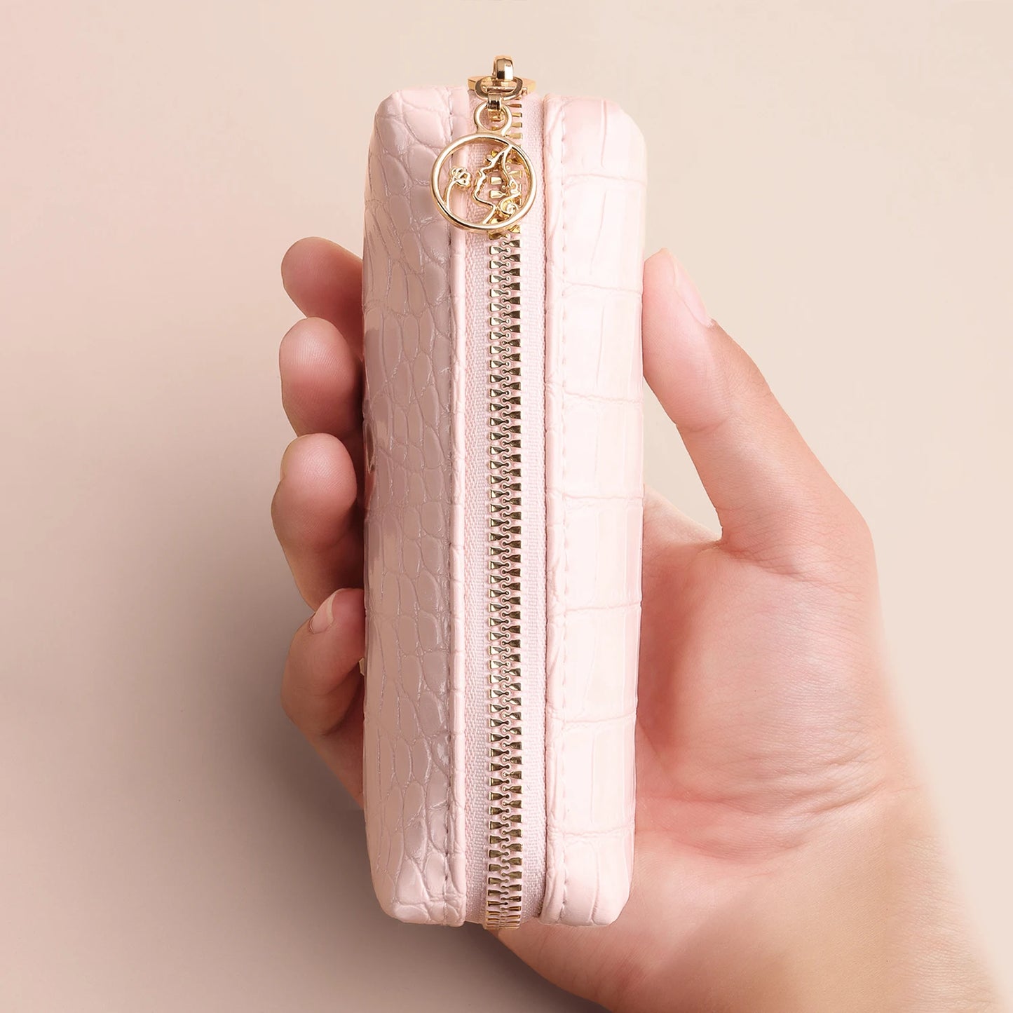 10 mini transparent handle brushes+crocodile patterned bag makeup brush Travel portable Makeup Tool Professional with bag