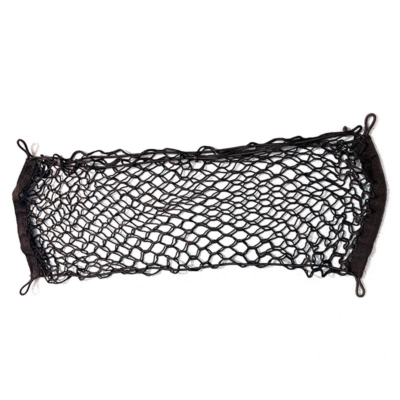Universal Car Rear Trunk Net Mesh Elastic Nylon Back Cargo Storage Organizer Double Layer Luggage Grocery Holder Boot String