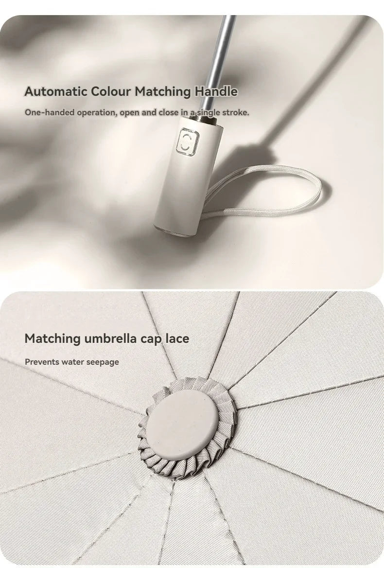 2025 NEW Fully automatic reverse umbrella large men's umbrella folding umbrella women's high-end sun protection umbrella