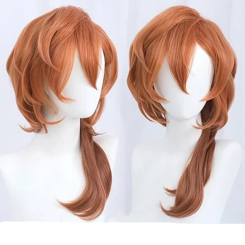 High Quality Anime Bungo Stray Dogs Chuya Nakahara Chuuya Cosplay Wig Heat Resistant Synthetic Hair Wigs