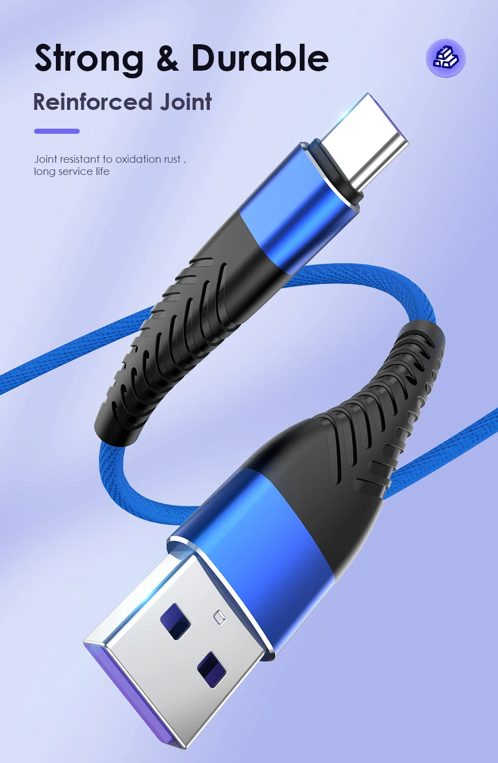 7A 100W USB C Cable Fast Charging Type C Date Cable For Samsung Huawei Xiaomi 12 USB C Phone Charger Cable 0.25m 1m 2m 3m