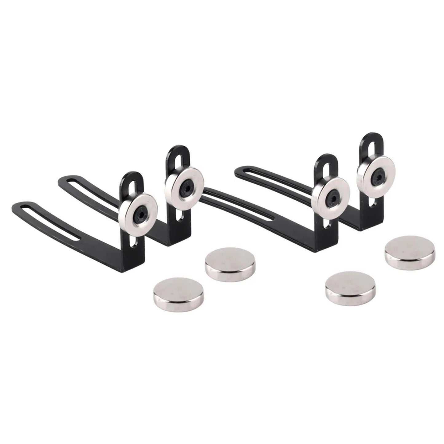 4PCS RC Car Shell Body Mount Metal L-Bracket with Magnet for 1:10 RC Crawler Car Axial SCX10 90046 D90 S18