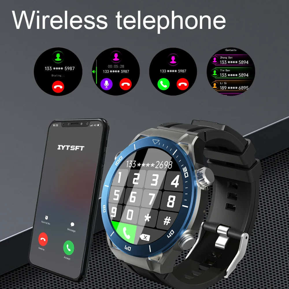 New Sports Smart Round Watch Bluetooth Call Compass Information Reminder Sleep Monitoring For Men Women Android IOS Smartwatch