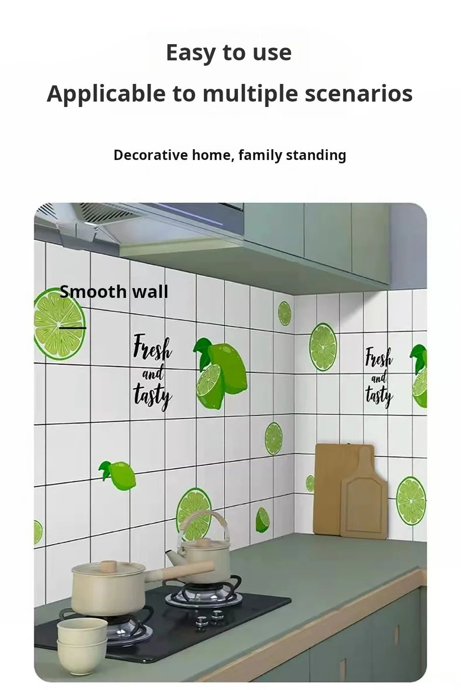 Kitchen Oil Resistant Stickers Waterproof Self-adhesive Wallpaper Stove Countertop Protective Pad Cabinet Countertop Marble Film