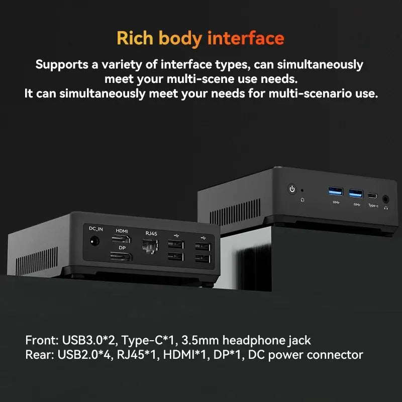 Factory Mini PC BOX Suitable For All Scenes True 4K 60Hz UHD Synchronous Display LPDDR5 4800MHZ Ultra-Fast Operation Hot Selling